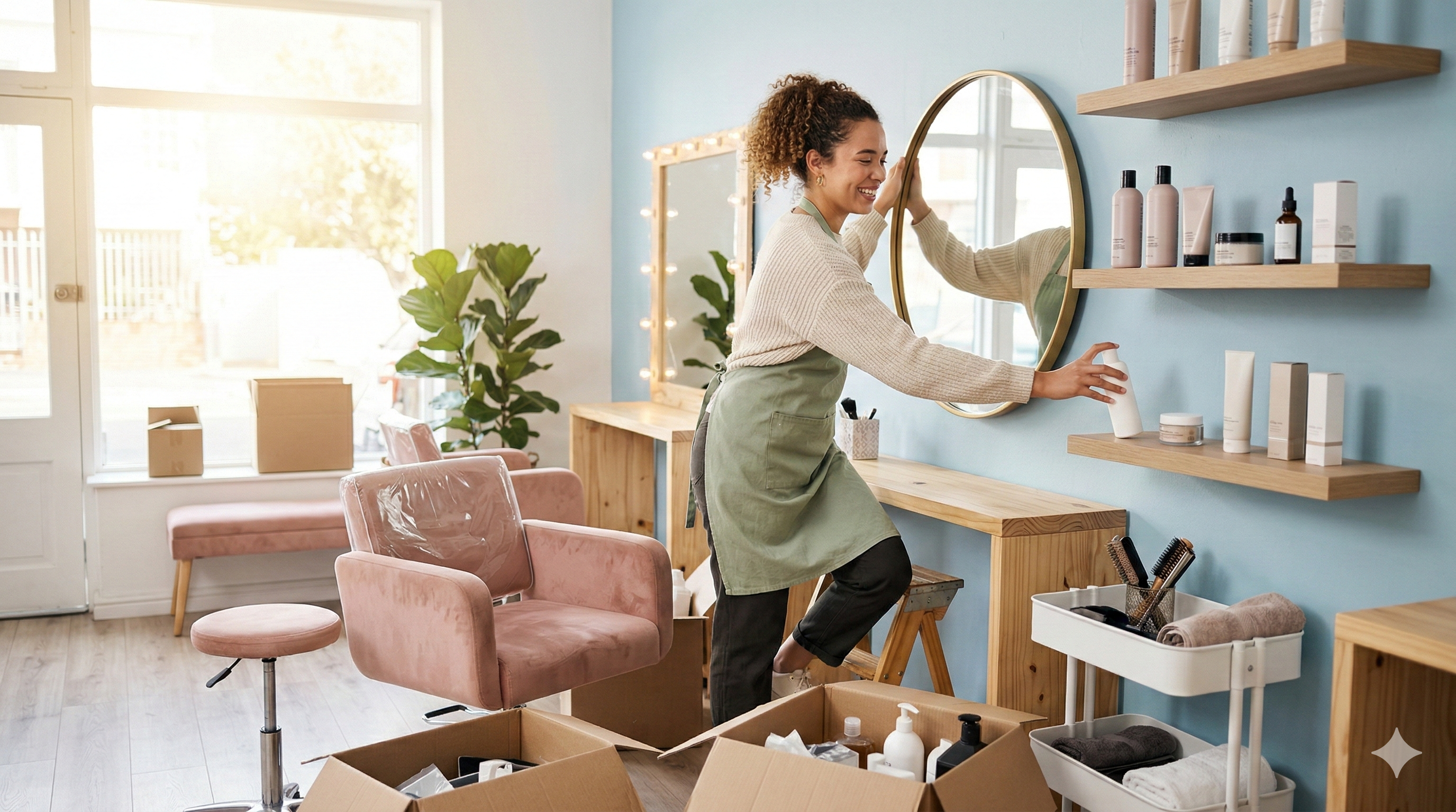 New beauty professional starting their business with BookFlow